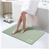 RUERYA Tappeto da bagno con terra di diatomee, ad asciugatura rapida, super assorbente, con fondo in gomma antiscivolo, adatto sotto la porta, tappeti da pavimento davanti alla vasca da bagno, doccia,
