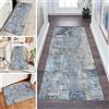 LUMIPAP Tappeto a passatoia per cucina e corridoio, antiscivolo, lavabile, per corridoio, lavanderia, 70 x 300 cm, colore blu