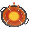 Generico Panna barbecue non, teglia rotonda antiaderente,Crepe BBQ Friggere la padella per esterni interni - Strumenti da cucina multifunzionale campeggio cucina cucina pentole per amici, vicini
