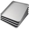 MBH - MAQUINARIA BAR HOSTELERÍA MBH - Confezione da 5 Teglie Lisce in Alluminio 60x40x2,5 cm per Panetteria e Pasticceria Professionale. Pack di Teglie da Cottura con Bordi Arrotondati per Forno Industriale.