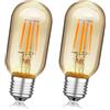 Ruiandsion Lampadina Edison E27 5V Confezione da 2 pezzi, Luce LED a Filamento Vintage T45 2200K per Uso Off-Grid, Lampada Decorativa Luce Calda Candela
