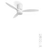 CREATE / WINDCALM LINE/Ventilatore da soffitto bianco con luce e telecomando, linee orizzontali / 40W, Timer, Ø132 cm, 6 velocità, 3 temperature di luce, funzione estate-inverno