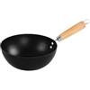 Getdoublerich Padella antiaderente, fondo piatto, stile wok, per piani cottura a induzione, 18-28 cm, pentole rivestite in ceramica sana (22 cm)