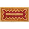 Olivo Tappeti OLIVO.shop | IMPERIALE Zerbino cocco naturale alto 4 cm, intrecciato a mano, 4 disegni 4 misure (Rosso zig-zag, 70x140 Cm)