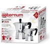 Aeternum Allegra Duo, Set di 2 Caffettiere in Alluminio, 1 Tazza e 3 Tazze