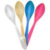 Generico Cucchiaini Plastica Riutilizzabili 14 cm - PS Trasparente - Confezione da 1 kg - Fucsia, Celeste, Trasparente - Per Dessert, Gelato, Yogurt, Dolci