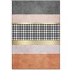 makeups1 Tappeto Moderno Salotto Pelo Corto Strisce Pied de poule geometrico grigio oro rosa 160 x 230 cm Lavabile Tappeti Home Decorate Tappeti Home Morbida Carpets
