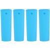 QUARKZMAN Silicone Caldo Manico Supporto 4pz Pentola Manico Manica Termoresistente Antiscivolo Gomma Pentola Manico Manica per Frittura Padelle Piastre Impugnatura Coperchio Maniglie Blu