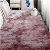 ZTAOPSH Tappeto Peloso Morbido 140 x 160 cm Pelo Lungo Tappeto Peloso Soggiorno Lavabile in Lavatrice per Cameretta, Soggiorno, Sala, Scendiletto, Viola Rosa