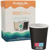 marketcaffe 1000 Bicchierini da Caffè in Cartoncino 75ml [Nero a strisce] - Ideali per Caffè Espresso e Bevande Calde, Perfetti per Uso Domestico e Ufficio - Design Elegante e Resistente, Riciclabili