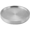 CARMOTTER Vassoio da portata refrigerato, in acciaio inox, per ghiaccio sashimi, ispessito e isolato dal calore, vassoio per servire freddo (argento, 28 cm)