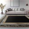 Generic tappeto 180x250 Tappeti Salotto Motivo Stile Greco Cornice Fotografica per Camera Moderno Tappeto Stampato Lavabile Tappetini Rettangolari Soft Soffice per Soggiorno Oro nero