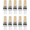 Obetuens 10Pcs G4 LAMPe LED Base Bi 2W BI per Pin, 2700K Bianco Caldo, AC 12 24V, Sostituzione in Lampadina Ad Alta Efficienza Energetica per Lampadario, Lampada da Tavolo