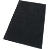 emmevi Tappeto Bagno Scendiletto Morbido Antiscivolo Camera Letto Pelo Lungo mod.FLUFFY 50X80 NERO