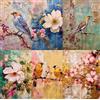 Craft Kreatively Distresses Birds - Carta di riso di gelso, 20,32 x 26,67 cm, 6 immagini uniche stampate in carta di gelso da 30 g/m², fibre visibili, per decoupage, artigianato, tecnica mista, collage artistico