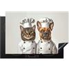 KitchenYeah© Copri Piano Cottura Coprifornelli Tappetino per Induzione | 78x52 cm - Fornello Tutto per la Cucina Gatto - Cane - Cuoco