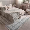 TESSO LIVING Tappeto Grande Salotto 230x320 cm Naturale Kilim Vintage Piatto Antiscivolo Riscaldamento Pavimento Design Belga