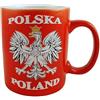 Generic Tazza con motivo floreale della Polonia, in porcellana con disegni di arte popolare polacca e monumenti famosi, decorazione per cucina e tavola, bellissimo regalo souvenir dalla Polonia (Boss Red,