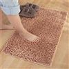 Reyox Tappetino da Bagno in Microfibra Ciniglia Lavabile in Lavatrice, Tappeto Bagno Assorbente Antiscivolo Marrone Chiaro 50 x 80 cm