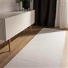 benuta Basic Tappeto cotone lavorato a mano Ron - Bianco 80x250 cm - 100% cotone - Design: Uni, Minimalista, Natural Living - Facile cura per salotto e stanza