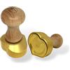 LA GONDOLA Stampo Ravioli Cuore Love - A forma di cuore - in ottone con manico in legno naturale