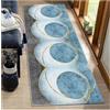 BORKOY Tappeto Corridoio Lungo 2 metri, Blu e Grigio, Tappeto Cucina Antiscivolo Lavabile, Passatoia Moderna, Morbida, Personalizzabile, per Corridoio, Cucina, Lavanderia, Ingresso,100x200cm
