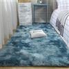 XUEDNGM Tappeto Salotto Moderno Tappeto Pelo Lungo 150 x 250 cm Moderno, Lavabile, Antiscivolo, per Camera da Letto, Morbido Tappeto a Pelo Lungo per Soggiorno Salotto Tappeti, Blu Scuro