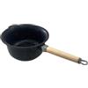 Generico Paiolo Artigianale 24 cm - Rivestimento in Pietra Lavica, Made in Italy | Ideale per minestre, minestrone, zuppe, Pasta, Riso e cotture lente etc! No induzione