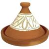 ARTIGIANATO VULCANO Tajine terracotta marocchina diam. cm26 completa di ricette ed istruzioni.