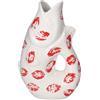 Giftcompany Monsieur Carafon - Vaso/caraffa a forma di pesce, S Lips bianco/rosso, 1,2 l