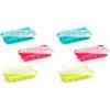 Acan Tradineur - Confezione da 6 secchielli in plastica con coperchio, stampo per 10 cubetti di ghiaccio quadrati, facile estrazione, cocktail, Whisky (colore casuale - 26 x 12,5 x 5,5 cm)
