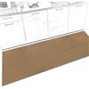 ANRO Tappeto a passatoia da cucina antiscivolo, per corridoio, cucina, corridoio, effetto tessuto, tinta unita, beige, lavabile, 350 x 67 cm