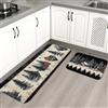 Generic Tappetini da cucina per pavimento con cabina di montagna, motivo rustico con cabina antiscivolo, morbidi e imbottiti, lavabili, decorazione confortevole per lavello della cucina e lavanderia, 2 pezzi