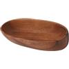 Jenngaoo Ciotola in Legno a Forma di Barca Ovale, Insalatiera Multiuso per Frutta, Insalata, Snack, Dessert e Pane, Grande Capacità 20 cm