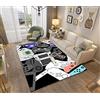 Stillshine. 3D Gaming Tappeti per Bambini Adolescenti Ragazzo Tappeti Camera da Letto Soggiorno Tappeti Salotto Bagno Cucina Moderni Lavabile Antiscivolo Gamer Room Decor (Nero Bianca,80x120 cm)