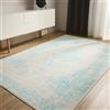 benuta Basic Tappeto Salotto Sia - Crema/Turchese 140x200 cm - Fibra sintetica - Rettangolare & Stile: Vintage - Per camere da letto, sale da pranzo, soggiorni - facile da pulire