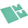 HomeLife - Set Tappeti Bagno 3 Pezzi in Cotone Made in Italy | Tappeti Bagno Moderni : 1 Tappeto [60X90] 2 Girowater/Girobidet [45X60] |Tris Tappeto Bagno Assorbente e Lavabile Lavatrice | Verde