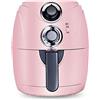 Honent Friggitrice Ad Aria, Programmabile con Touchscreen Digitale LCD, Friggitrice Elettrica Ad Aria Calda da 1200 W, Spegnimento Automatico, Cestello Antiaderente Facile da Pulire, 2,5 L,Pink,Rosa