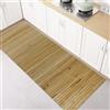 SaRani Tappeto Runner in Bambù a Listelli, Fondo Antiscivolo Gommato (Beige Naturale, 150x50 cm)