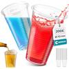 Commerline Bicchieri in plastica trasparente, 0,2 l, 200 pezzi, in plastica, per feste, in polipropilene (PP)