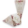 PV Grafik Pz 24 Cono Portariso Matrimonio Personalizzato, Cono Portariso Chiuso Matrimonio Personalizzato, Personalizza e seleziona la quantità desiderata. (Matrimonio 08)