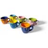 Generico Le Smorfie Tazzine Caffe, Set 6 Tazze Colorate con Faccine Sorridenti, Multicolore, per Bevande Calde