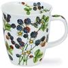 Dunoon - Tazza in porcellana fine, a forma di Nevis, realizzata in Inghilterra, lavabile in lavastoviglie e adatta al microonde, colore: Frutti selvatici (BlackBerry)