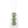 Brandani 51704 DIFFUSORE DI FRAGRANZA BUBBLE VERDE VETRO C/BASTONCINI FIBER WOOD, 11x17.5h cm