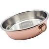 CREARTISTIC Tortiera Alta Rotonda in Rame Stagnato - 34 x 8,5 cm - Teglia forno, Stampo per crostata, Fatta a mano - Made in Italy