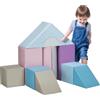 HOMCOM- Bausteinset Mattoncini Morbidi, Multicolore, 25L x 25B x 50H cm, DE3D0-008V02MX0431
