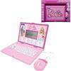 Lexibook, Barbie, Laptop Educativo Bilingue, Inglese e Italiano, 164 Attività, Matematica, Giochi di Logica, Modalità Musicale, Grande Schermo LCD, Design Barbie, Rosa, JC601BBi5LXB