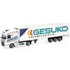 Herpa modello di camion DAF XG semirimorchio frigorifero GESUKO, trattore con gru di carico e stabilizzatore posteriore, in scala 1:87, pezzo da collezione, modello tedesco, statuetta plastica