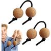 Generic Asalato - Set di ritmiche in sughero, 5 cm, con impugnatura a mano, palla kashaka con suono di sabbia, corda regolabile, strumento ritmico Kashaka per musica teatrale e insegnamento