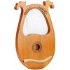 Futchoy Harfe, Die Holz Leier 16 Saiten mit Stimmschlüssel für Anfänger Musikinstrument Tragbares Musikinstrument (Muster)